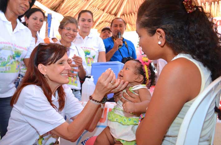 La meta del Gobierno Departamental es vacunar a 9.674 menores de un año; 2.233 infantes mayores de un año con triple viral, hepatitis A y refuerzos de neumococo.