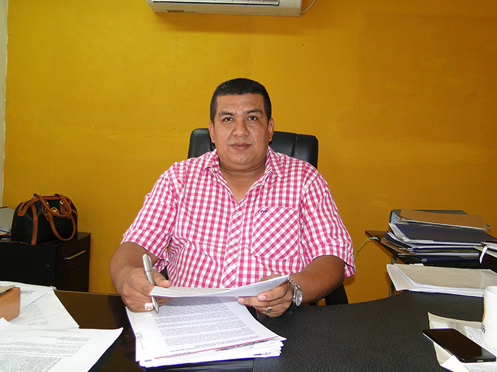 El alcalde de Puebloviejo, Wilfrido Moreno Ayala. 