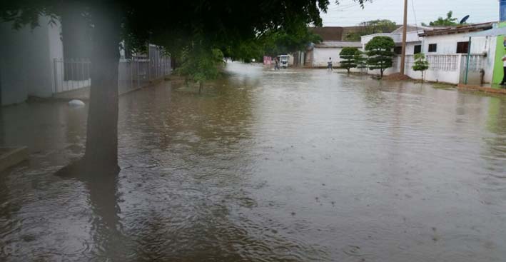Sobre el mediodía se registraban fuertes lluvias en Maicao.