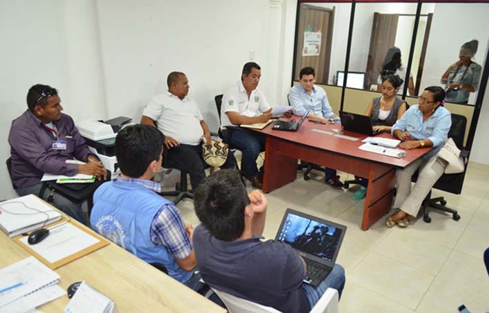 La reunión de evaluación y seguimiento del decreto contó con entes territoriales como la Secretaría de Gobierno y la Secretaría de Salud Municipal y la Policía Nacional.