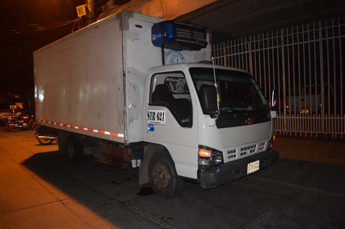 Este camión fue detenido el mes pasado con nueve toneladas de carne. 