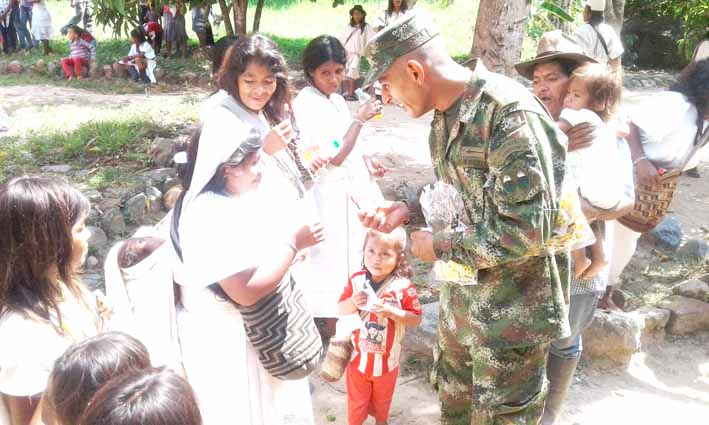 Gracias a los soldados del Ejército Nacional, se realizó Jornada de Apoyo al Desarrollo para el resguardo indígena.