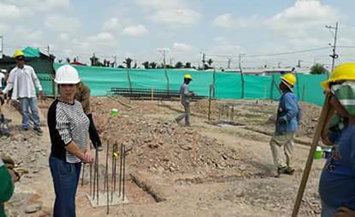 Este fin de semana la primera autoridad del municipio de Fundación, Mallath Martínez Cantillo, inspeccionó las obras de construcción del parque.