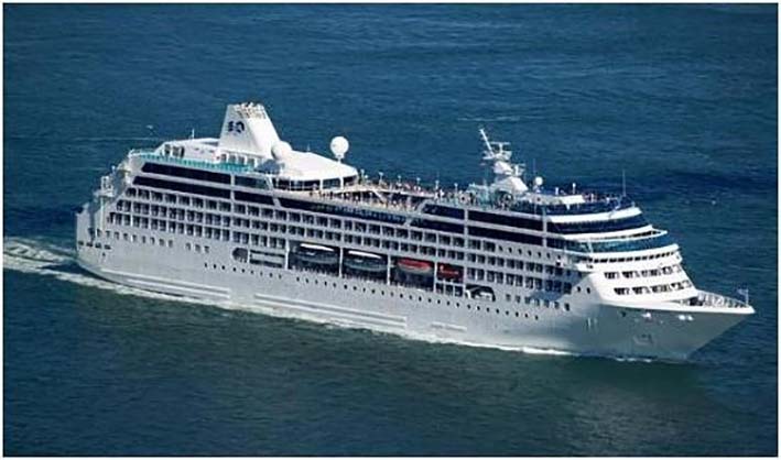El Pacific Princess Cruise cuenta con 670 cruceristas provenientes de los Estados Unidos y 375 tripulantes. 
