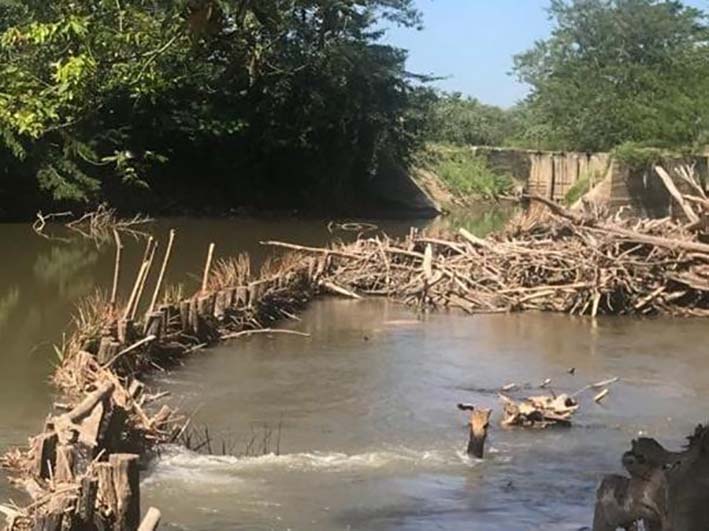 Así se roban el agua de los ríos para los cultivos de banano y palma. Foto El Tiempo.
