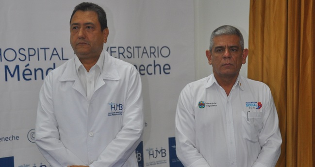 Tomás Diaz Granados, gerente del Hospital Universitaro y Anselmo Hoyos, Secretario de Salud Departamental.