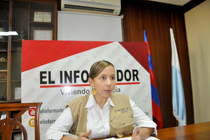 Linda Cabarcas, secretaria de Salud.
