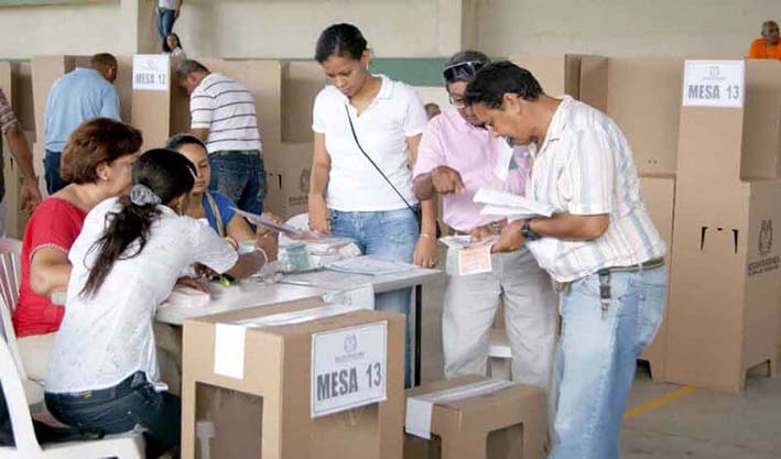 Las principales entidades estatales que intervienen en el desarrollo de las próximas elecciones son la Registraduría, la Procuraduría, el Consejo Nacional Electoral y el Ministerio del Interior.