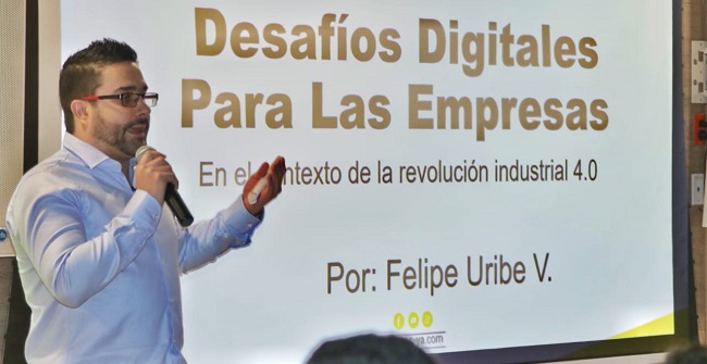 La conferencia 'Desafíos digitales para las empresas, en el contexto de la Revolución Industrial 4.0' estuvo dirigida por el médico Felipe Uribe Velásquez. 