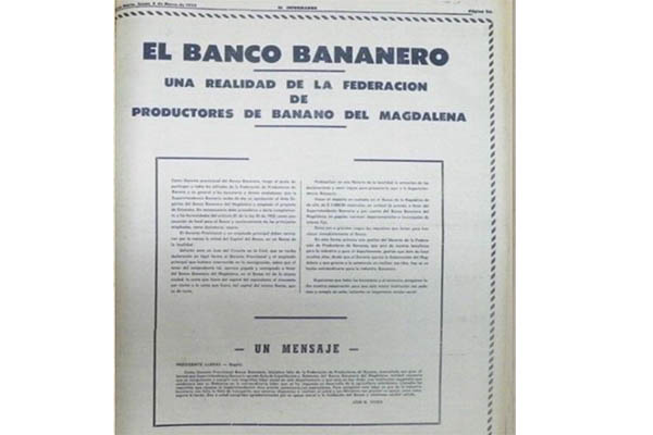 José Benito Vives De Andréis creó en 1958 el Banco Bananero del Magdalena.