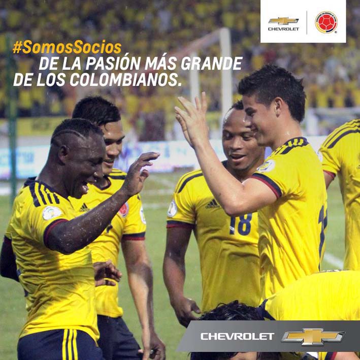 Chevrolet Colombia Cuéntanos en este post, ¿qué te gustaría que pasara ahora que ‪#‎SomosSocios oficiales de la Selección Colombia?