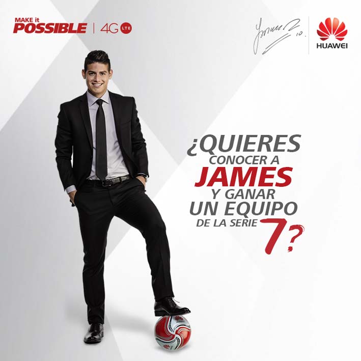 Huawei Colombia Conocer a James Rodríguez ahora es posible con nuestra actividad de la serie 7. Likes 78 880