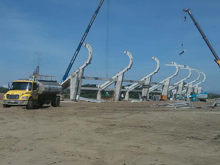 Futuro estadio de fútbol de la ciudad de Santa Marta, se encuentra actualmente en proceso de construcción.