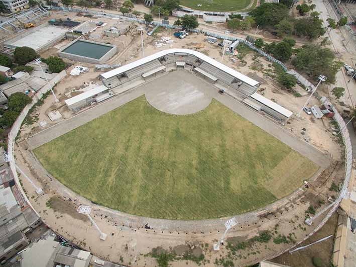 El estadio de Softbol es el proyecto que más avances muestra por lo que se espera su entre en los próximos meses.