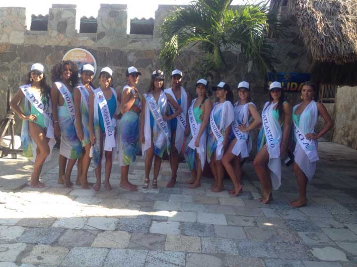 La tradicional vivista de las candidatas a Capitana Nacional al Acuario se realizó el día de ayer, las aspirantes conocieron un lado de Santa Marta.