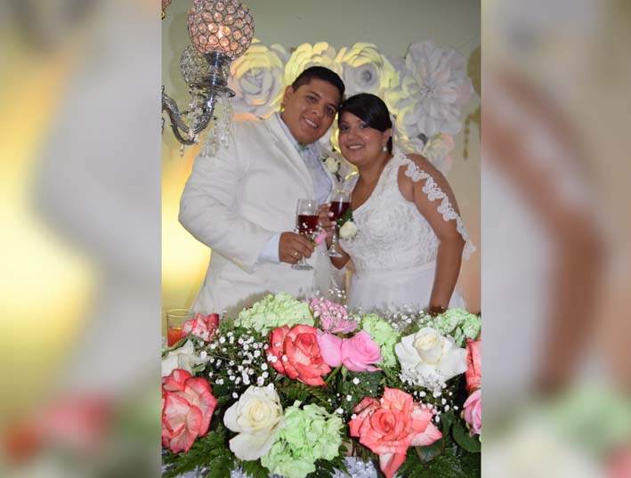 Los recién casados, Luis Daniel Granados Garzón y Lizeth Yaday Álvarez Melgarejo.