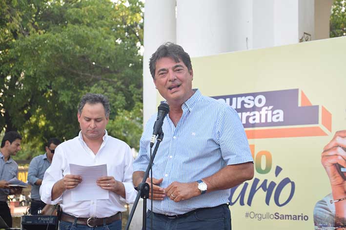 Manuel Julián Dávila Abondano, presidente del Grupo Daabón, quien motivó a los samarios a seguir participando en las próximas ediciones.