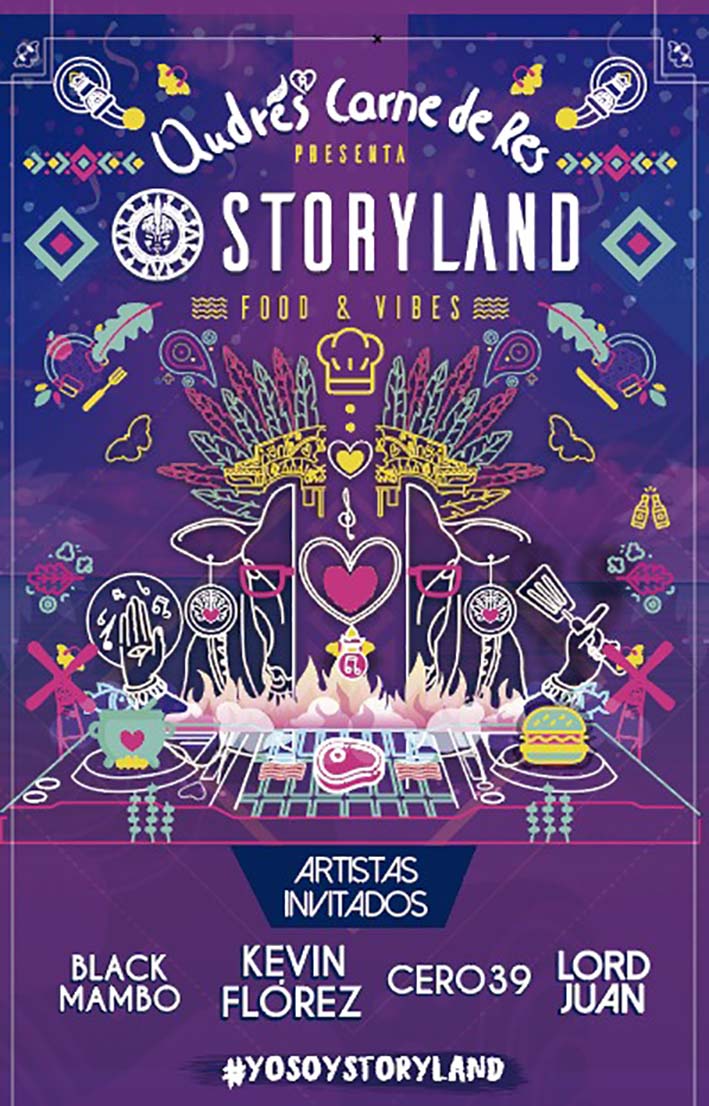 Los asistentes al festival, deben preparar su mente y sus sentidos para un show celestial, lleno de placeres y tentaciones terrenales, que solo Storyland y Andrés Carne de Res le pueden ofrecer con su combinación entre “Food & Vibes”.
