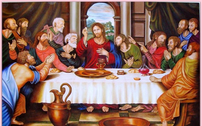 La Última Cena se constituye como  la primera Eucaristía.