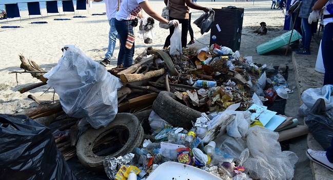 La actividad dejó como resultado la recolección de 229.75 kilogramos de residuos, recogidos a lo largo de la playa de Bello Horizonte.