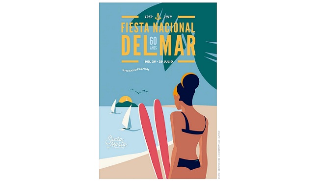 Afiche oficial de la Fiesta Nacional del Mar 2019.