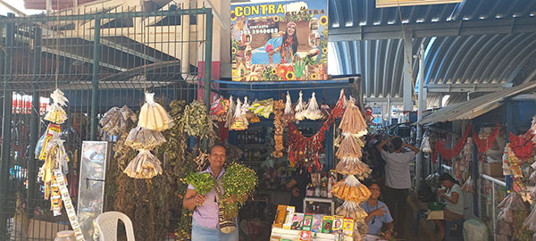 Doña Isabel Urango lleva más de 30 años en el Mercado de Santa Marta ofreciendo productos naturales y plantas para alejar las malas energías y atraer la prosperidad.