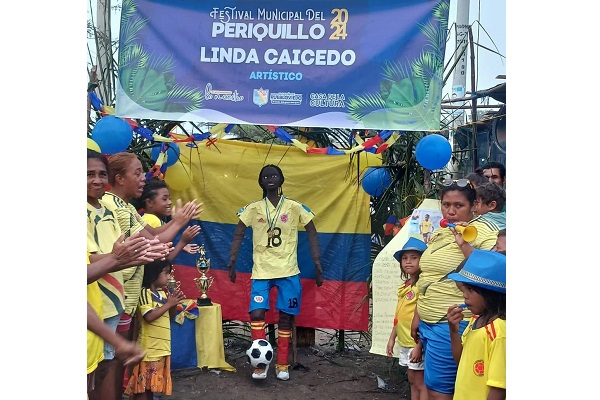  La futbolista Linda Caicedo también tuvo su representación en este festival.