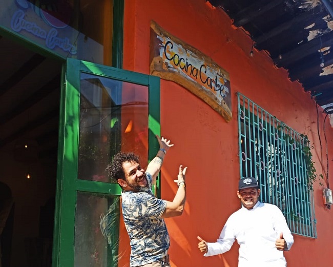 Alfonso Hernández y Camilo Soto, los impulsores de Cocina Caribe, ubicado en la calle 17 #3-59 en el Centro Histórico.