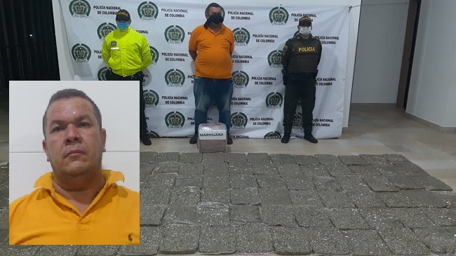 Luis Eduardo Tovar Carrillo, fue el taxista capturado por la Policía Metropolitana de Santa Marta transportado marihuana.