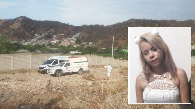 Unidades de la Policía Metropolitana de Santa Marta llegaron al lugar de los hechos para ponerse al frente del caso que dejó a una mujer muerta.
