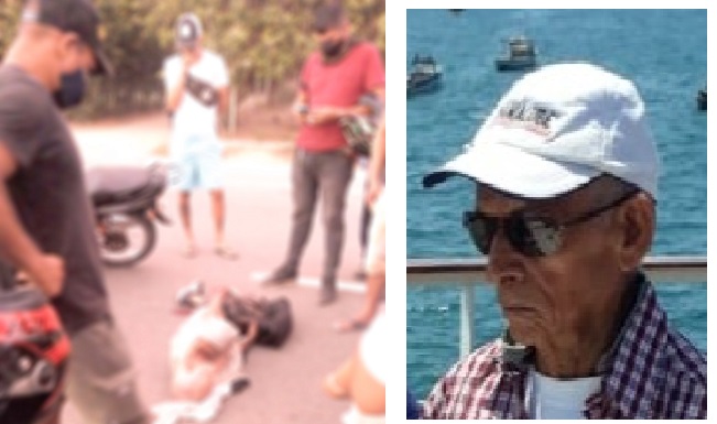 En plena carretera quedó el cuerpo sin vida de anciano identificado como José Eliécer Loaiza tras ser arrollado por un vehículo particular.