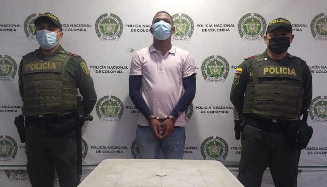 Rafael Vázquez Iguarán, fue capturado por la Policía del departamento de Magdalena.