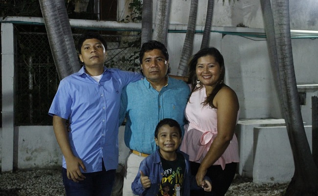 Plinio Camargo, Sebastián, Camargo, Santiago Camargo y Beatriz Pedroso.