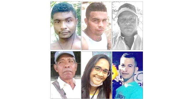 Víctor Mojica Carrillo, Franklin Caballero Blanco, Javier García Guzmán, Adalberto Hernández Caro, Raquel Barrios, y Jhon Finol, algunos de los muertos.