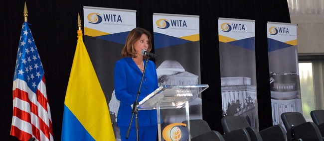 Vicepresidenta Canciller, Marta Lucía Ramírez en el foro ‘Los Primeros 10 Años del TLC entre Colombia y Estados Unidos’ en Washington.