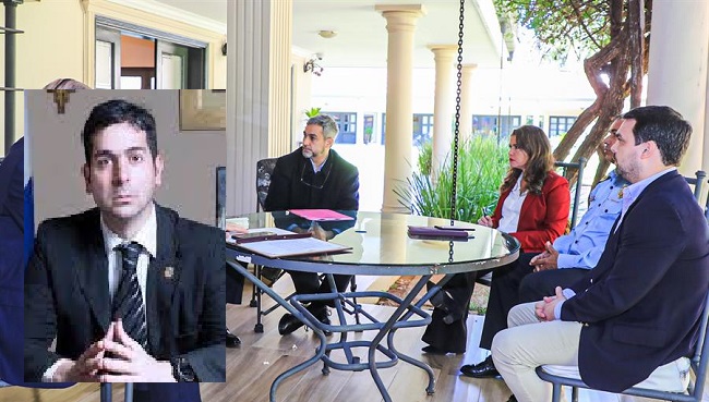 El presidente paraguayo, Abdo Benítez en reunión con sus principales colaboradores en Asunción no descarta que el Marcelo Pecci haya sido seguido hasta Colombia desde su país.