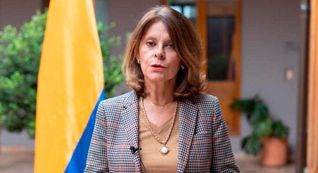 La vicepresidenta y canciller Martha Lucía Ramírez, también mantuvo un encuentro con su homólogo uruguayo, Francisco Bustill.