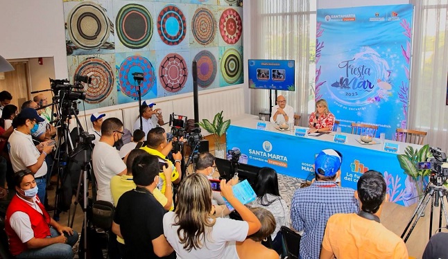 La rueda de prensa tuvo lugar en el Hotel Hilton Garden de Santa Marta.