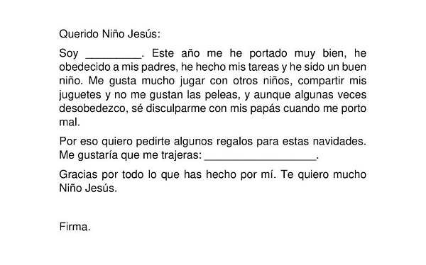 Querido Niño Dios, quiero que me traigas…”
