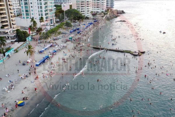 Vista panorámica de Puerto Gaira en que se aprecia sus aguas cristalinas. Derechos Reservados/ELINFORMADOR
