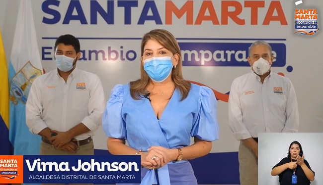 Virna Johnson, alcaldesa de Santa Marta.