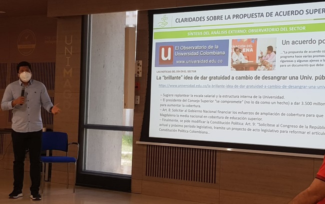 Pablo Vera Salazar, rector de la Universidad del Magdalena a través de un Facebook Live propuso ‘Modelo de Matrículas Incluyente, Equitativo y Sostenible’ para avanzar gradualmente hacia la gratuidad.