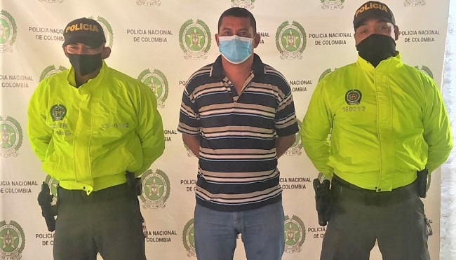 Leguis Del Carmen Ramos Barbosa, detenido en operativo de la Policía del Magdalena en Chibolo.