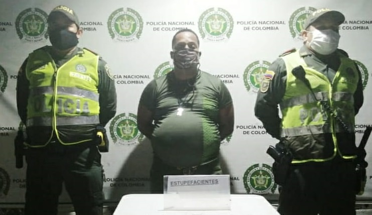 Juan Carlos Arias Guzmán, capturado por la Policía Metropolitana de Santa Marta con drogas alucinógenas