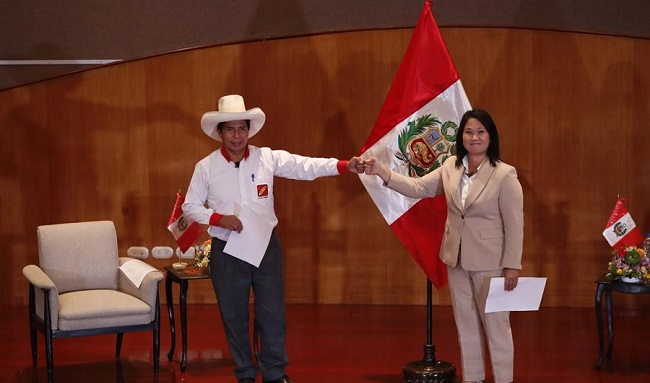 Pedro Castillo y Keiko Fujimori disputarán la segunda vuelta presidencial peruanas tras haber ocupado el primer y segundo lugar de los comicios el 11 de abril.