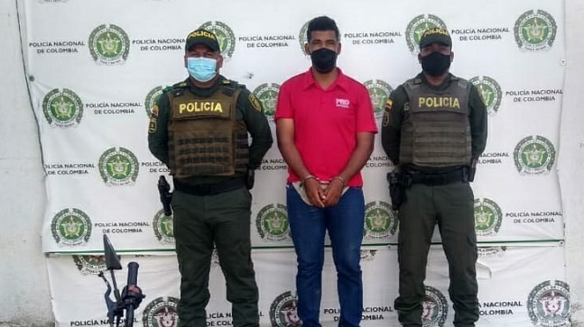 Alex Duvan Motato Correa, fue capturado por la Policía Metropolitana de Santa Marta.