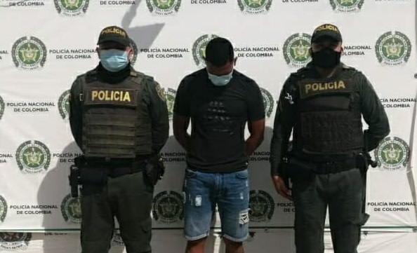 Ubaldo Junior Valle Cantillo, fue capturado Policía Metropolitana en sectores de Gaira.