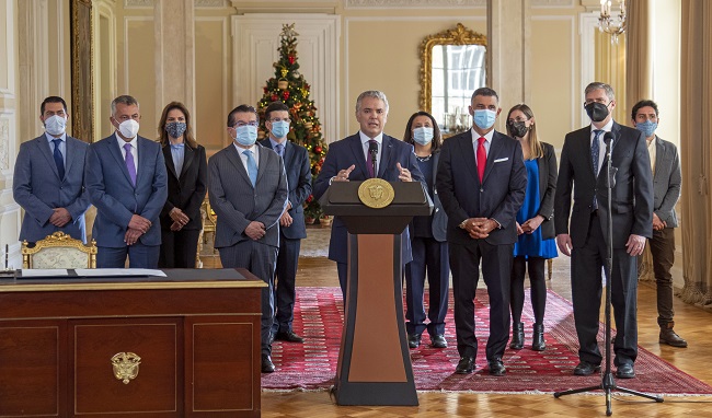 Duque manifestó que con la firma de este acuerdo, Colombia recupera la capacidad de producción de vacunas, después de 20 años.