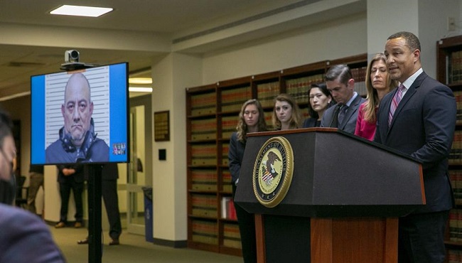 El Fiscal Federal para el Distrito Este de Nueva York, Breon Peace, habla durante una conferencia de prensa sobre la extradición de Darío Antonio Usuga David, alias 'Otoniel'.