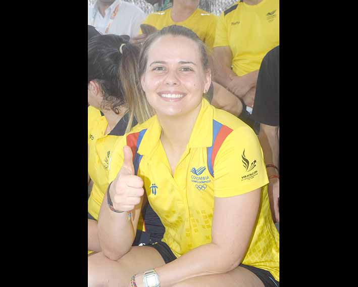 Cristina Amaya, campeona bolivariana en ráquetbol. 